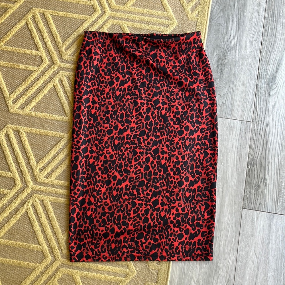 Zara midi stretch pencil skirt